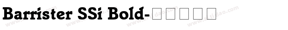 Barrister SSi Bold字体转换